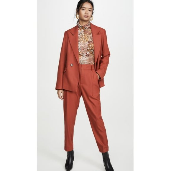 Anine Bing Pants - ANINE BING Rust Becky Trousers Pants